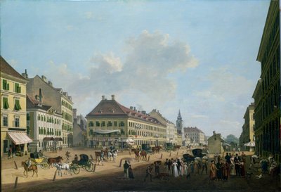 Vienna, the Promenade, 1824 by Franz Scheyerer